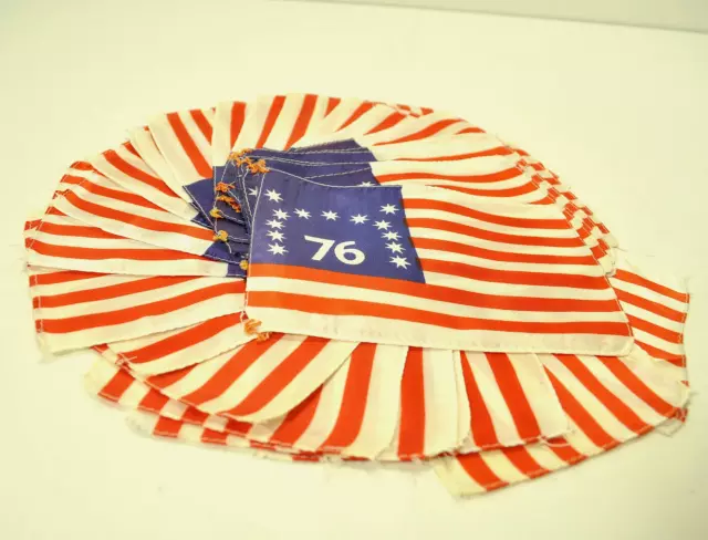 Vintage American Parade Flag Bicentennial 1976 4"x6" LOT of 30 NEW OLD STOCK