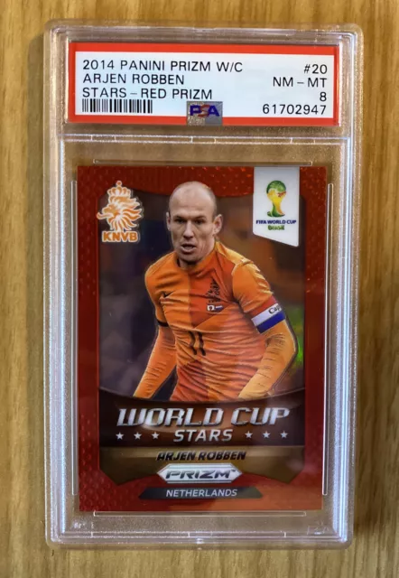 2014 Panini Prizm World Cup Athen Robben Stars Red Prizm PSA 8 Limitiert 49/149