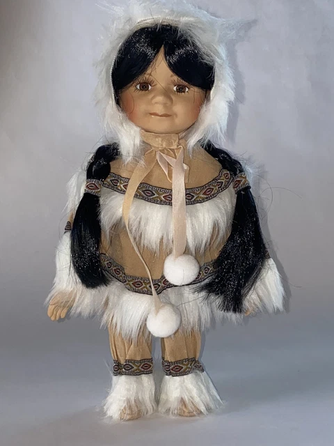 Collection Native American Porcelain Doll With Certificate / Ayasha Doll
