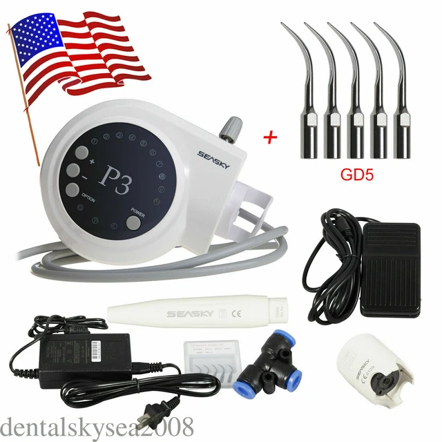 Dental SKYSEA Ultrasonic Scaler Piezoelectric For DTE SATELEC + 5*Tips GD5 Y`BR