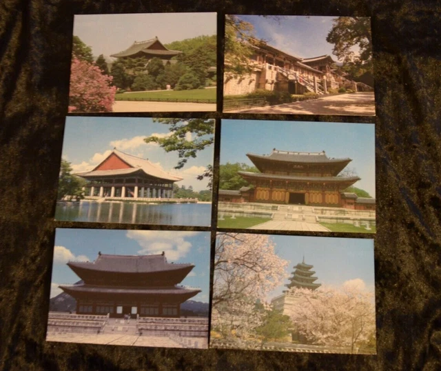 57871 Ak Corée Cartes Postales Lot 6 Ak Spring De National Museum Kyong-Bok Kung