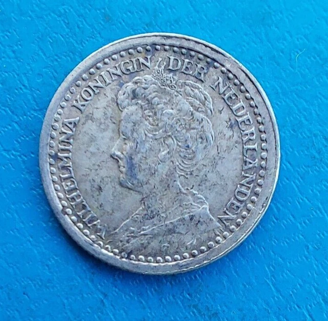 Pays-Bas Nederland Netherlands 10 cents argent silver 1918 km 145 JOLI !