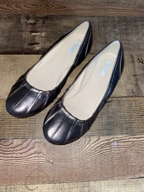 Cole Haan Monique Ballet Flats PEWTER METLLC L Size 8.5