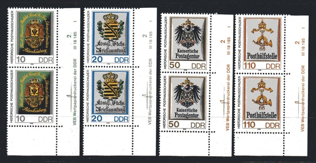DDR MiNr. 3302-3305 DV FN 1 kompl. Satz mit Druckvermerk postfrisch