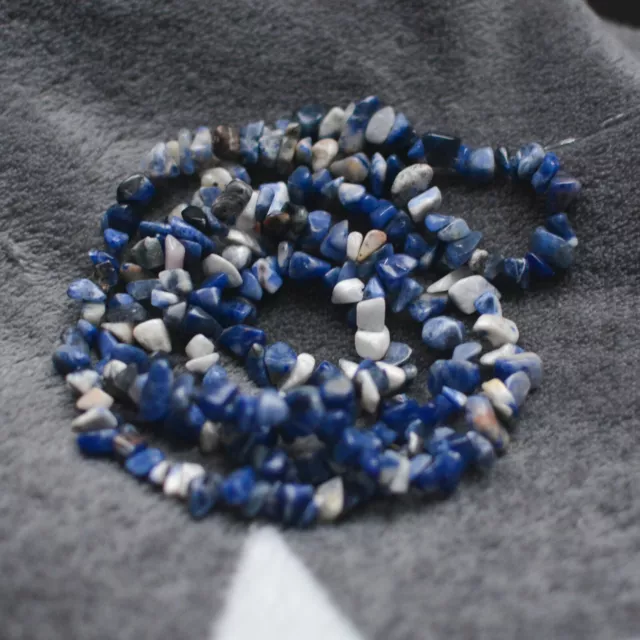Collier 85cm Chips 4-7 mm Sodalite véritable