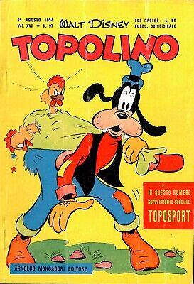 [545] TOPOLINO ed. Mondadori 1954 n. 97 stato Ottimo