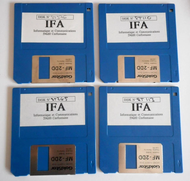Lot De Disquettes Atari ST - Dessins 3.5'' - Vintage - Très Bon État