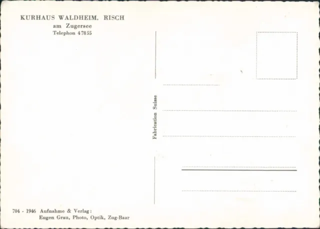 Ansichtskarte Risch ZG Kurhaus Waldheim 1939 3