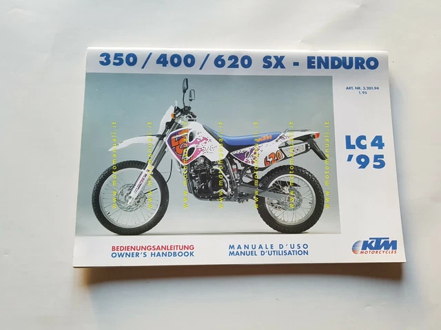 KTM 350-400-620 SX-Enduro LC 4 1995 manuale uso / officina originale italiano