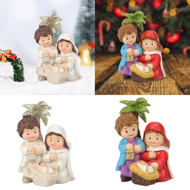 CHRISTMAS NATIVITY SCENE Statue Holy Family Figurine God Catholic Saint ...