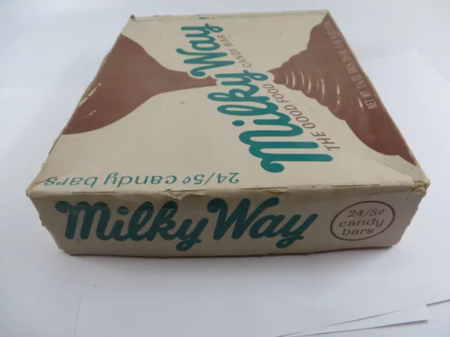 VINTAGE 1940'S MILKY WAY Candy Bar Empty Box Advertising Mars Cardboard ...