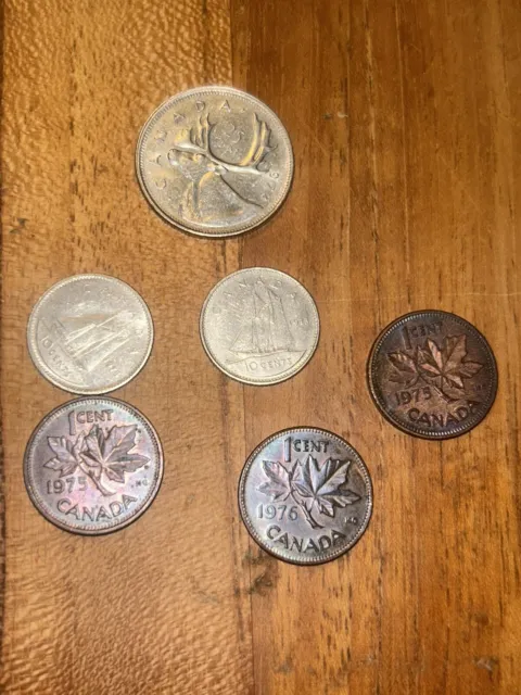 Lot Pièce De Monnaie Canada Ancienne