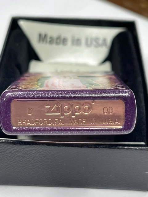 Zippo 2008 Blessed Mother Virgin Mary Purple Shimmer Lighter Sealed In Box C343 3