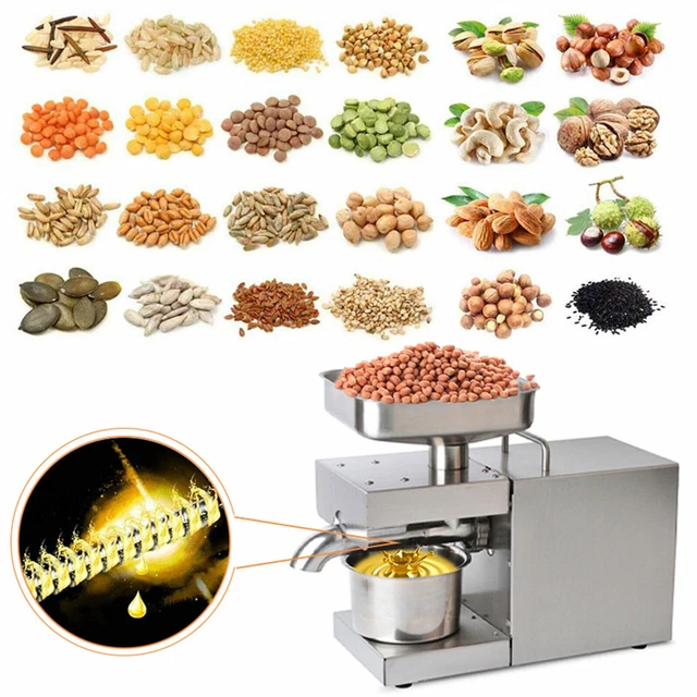 Commercial Automatic Oil Press Machine Electric Cold/Hot Oil Machine Durable USA