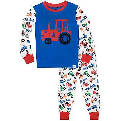 Red Tractor Pyjamas Kids Boys 18 24 Months 2 3 4 5 6 7 Years PJs Long Sleeve