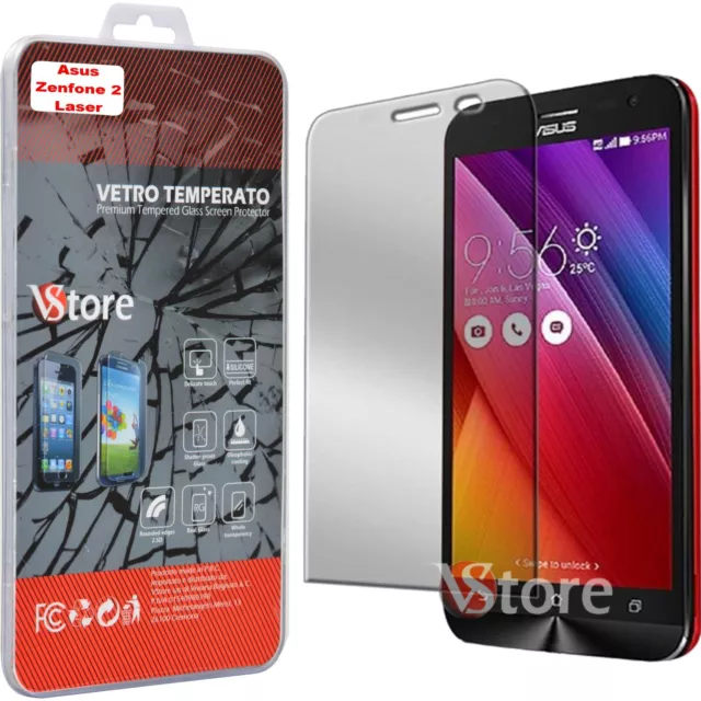 2 Pellicola Vetro Per Asus Zenfone 2 Laser ZE500KG ZE500KL Salva Schermo LCD 5"