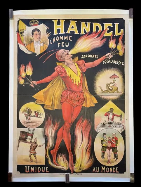 Affiche, affiches Ancienne,￼ Affiches Cirque,diable,vintage Poster.