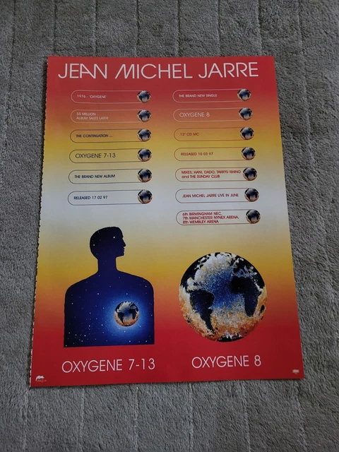 (Tpq92) Advert/Poster 11X8" Jean Michel Jarre : 'Oxygene'