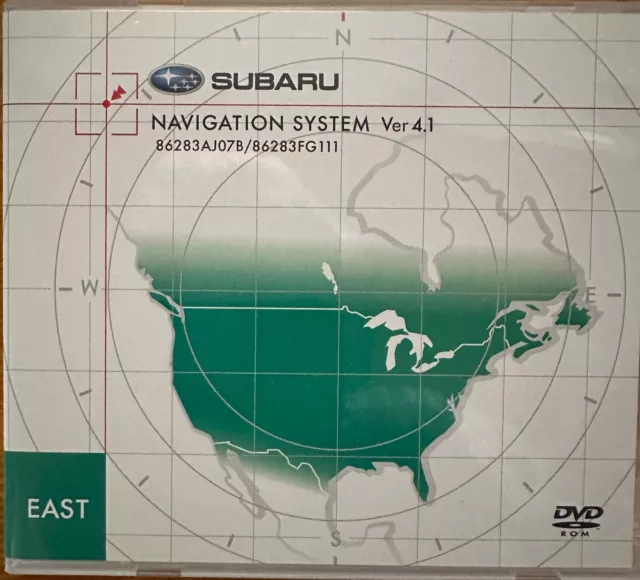 Subaru Navigation System DVD Ver 4.1 86283AJ07B West / 86283F111 East 2011
