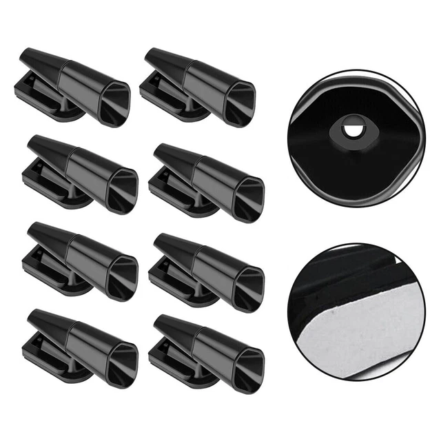 Durable Voiture Animal Vent Cerf Réflecteur 50x23mm 8Pcs ABS Accessoires Noir