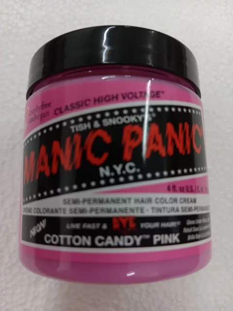 Manic Panic Vegan Semi Permanent Hair Dye Color Cream 118 mL Cotton Candy Pink