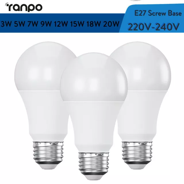 E27 LED-Globus-Glühbirnen weiße Lampe 3W 7W 9W 12W 18W 20 W 220V hohe Leistung