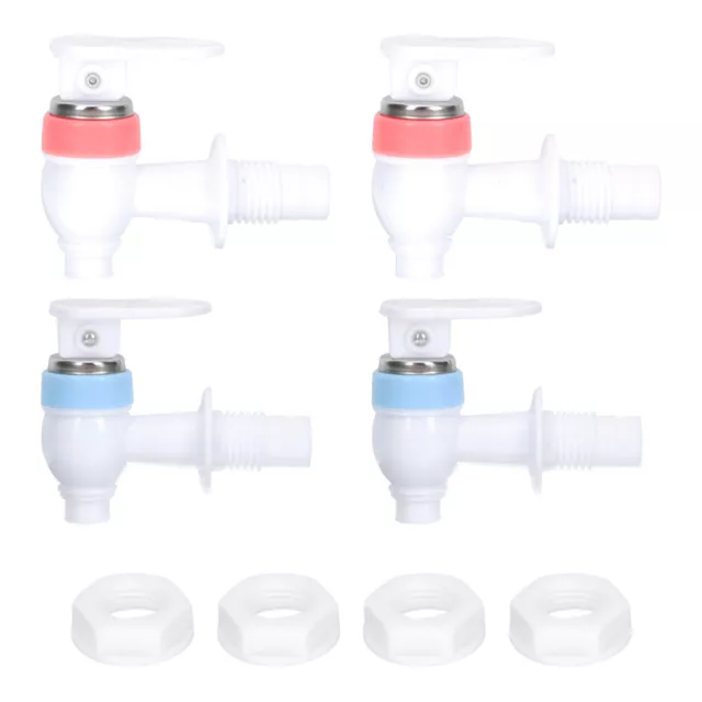 4 Sets Plastic and Silicone Office Water Fountain Tap Hot Cold Taps