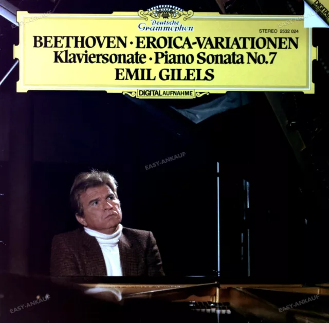 Emil Gilels, Beethoven - Eroica-Variationen / Piano Sonata No.7 GER LP 1982 .