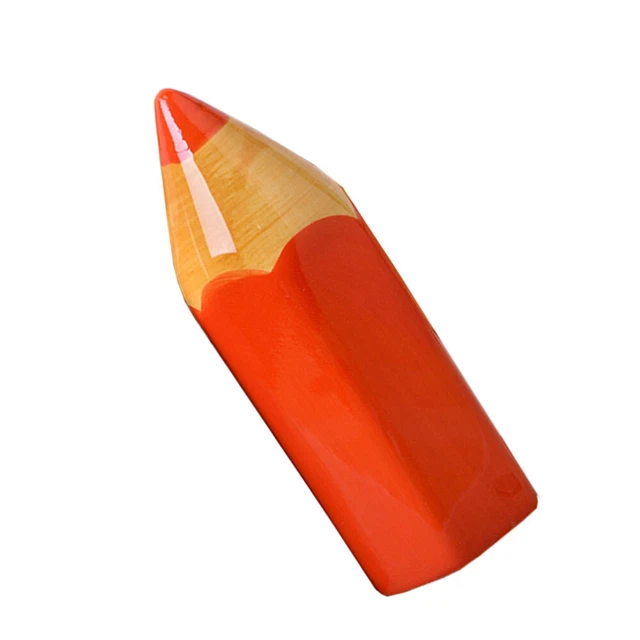 Pencils Kids Ceramic Piggy Bank Children Decoration Earth Tones