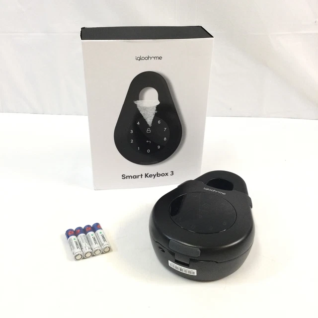 Igloohome IGK3 Negro Digital Electrónico Inteligente Llavero 3 para Almacenamiento Seguro