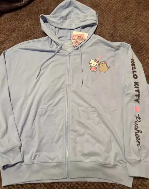 Hello Kitty x Pusheen Sanrio Full Zip Hoodie Women’s Size XL