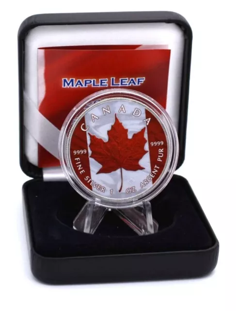 1 oz Silber Maple Leaf 2022 Color Flag Edition in Box. 500 Stück Weltweit!!!