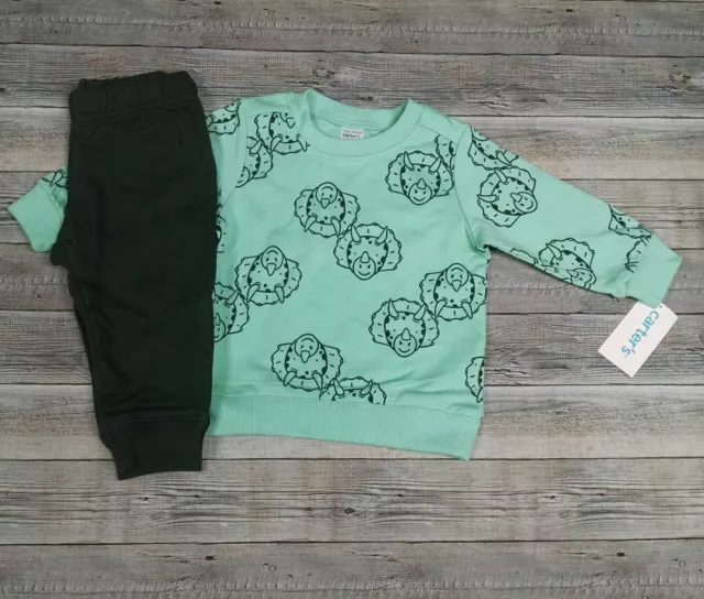New! Baby Boy's Carter's Dinosaur Outfit Size 3M-24M