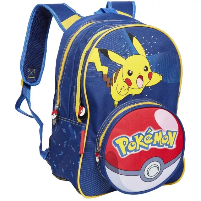 Pokemon Pikachu Grande Mochila 44x30x18cm Escuela Elemental Niño