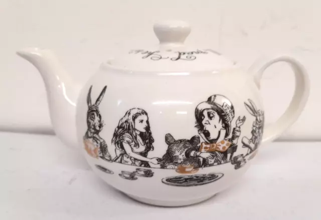 Alice in Wonderland Mini Teapot Creative Tops V&A Gold Fine China Lewis Carroll