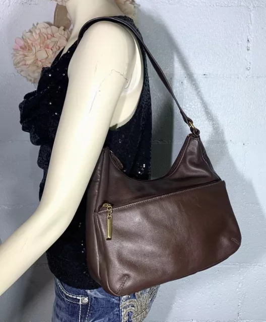 Gianni Bernini Brown Leather Shoulder Handbag Purse Gianni Bernini Brown Leather Shoulder Handbag Purse