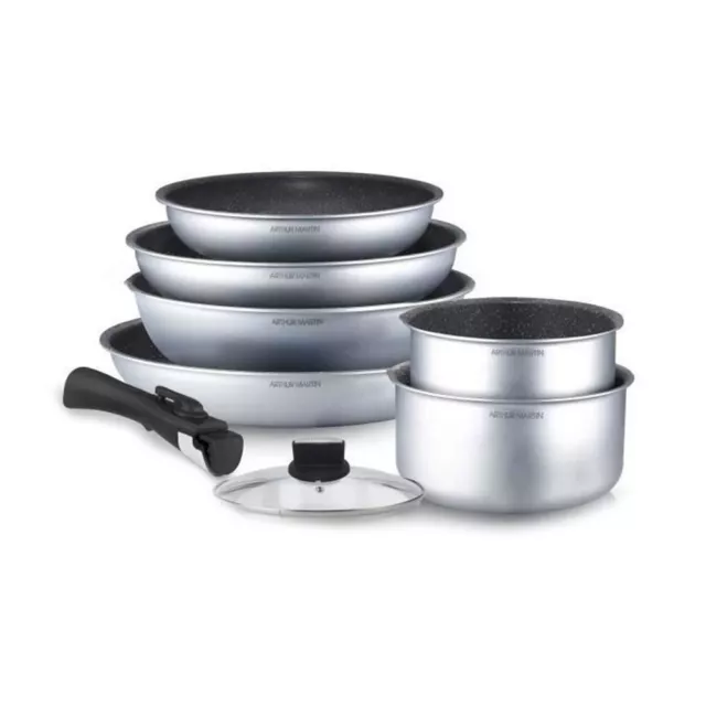 AM742S : Batterie de Cuisine 8 Pièces en Aluminium Arthur Martin Tous Feux