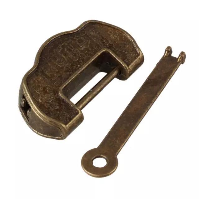 Iron Lock & Keys ~ Old Vintage Antique Style Box Padlock/Key