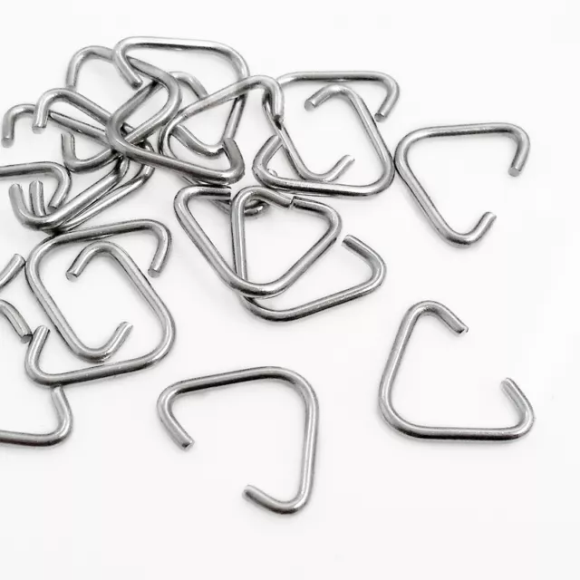 50 x Stainless Steel 13mm x 10mm Triangle Jump Rings Pinch Bails 19G (1mm Thick)