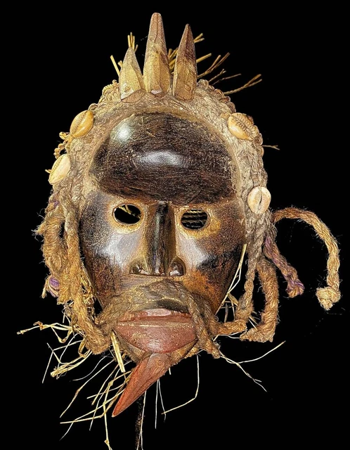 Antique Dan Mask West Coast Guere African Art Carved Wood Vintage Tribal-6622