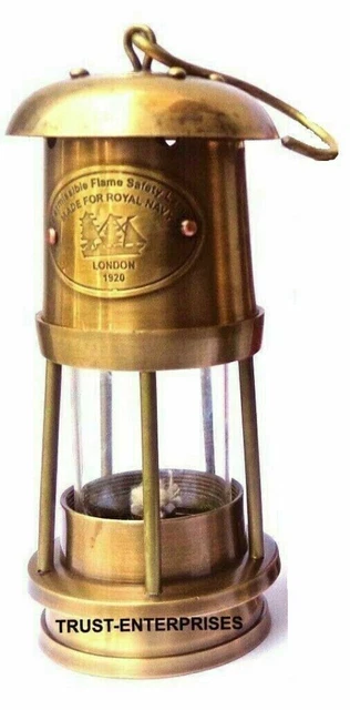 Antik Messing Miner Ölschiff Laterne Maritime Lampe Home Dekorative Lampe 6''