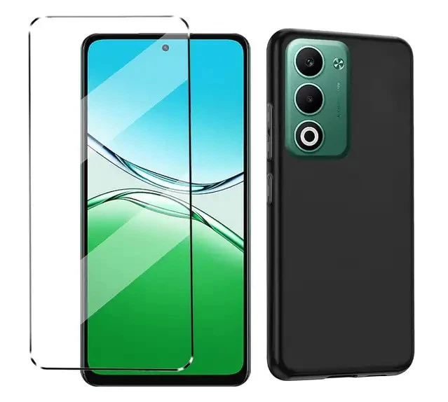Coque Silicone Fine + Film écran Pour Oppo A5 Pro 4G/5G - Marque Htdmobiles, Neuf