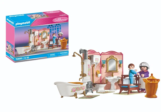 Playmobil Dollhouse - Bathroom With Tub - 70211 - 51 Parts