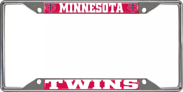 Fanmats MLB Minnesota Twins Chrome Metal License Plate Frame