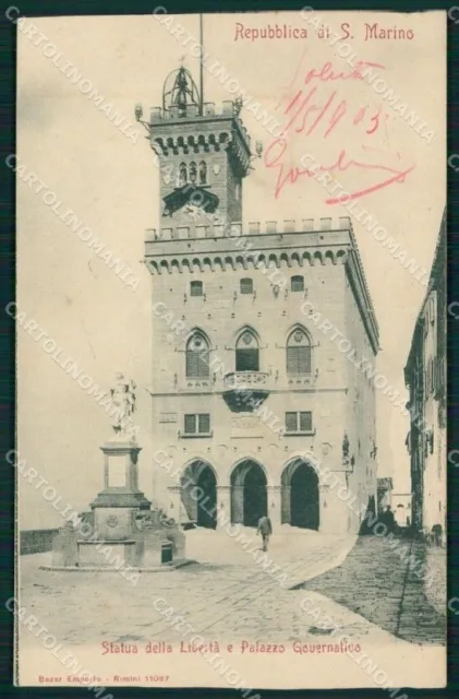 San Marino RIFILATA cartolina QZ4654