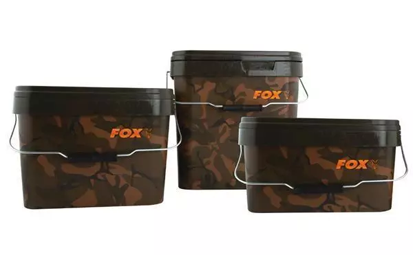 Fox Camouflage Carré Seaux / 5L 10L 17L / Accessoires/ Pêche