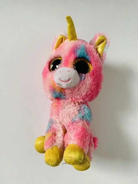 TY Beanie Babies Fantasia The Unicorn Soft Plush Cuddly Toy Collectable 17cm VGC
