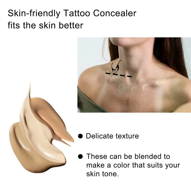 Corrector de tatuajes de piel impermeable iluminar doble color maquillaje tatuaje TDM