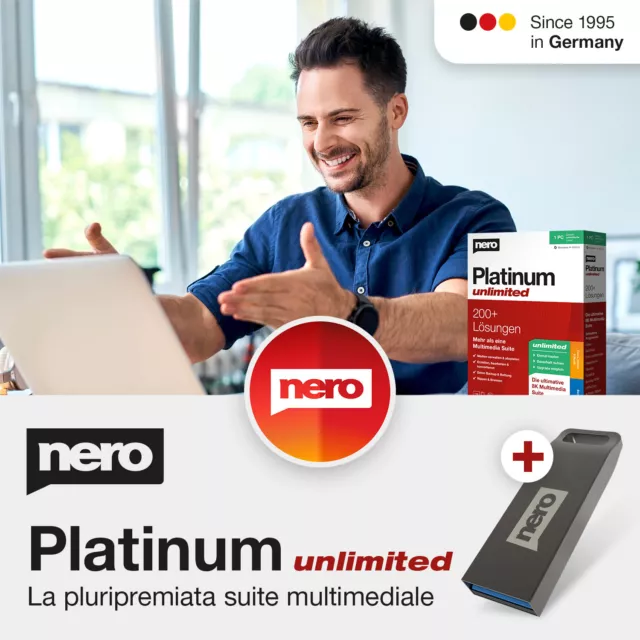 Nero Platinum Unlimited Su Chiavetta USB / Editing video Backup dei media ecc.