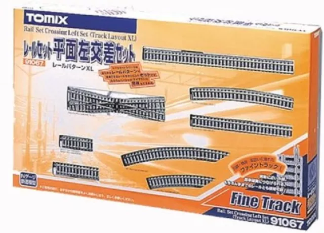 N Tomix Fine Scale 91067 Rail Set Crossing Left (Track Layout XL) Neuf-New-Neu